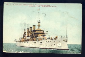 U.S Rhode Island Postcard, US Navy Battleship, Unused