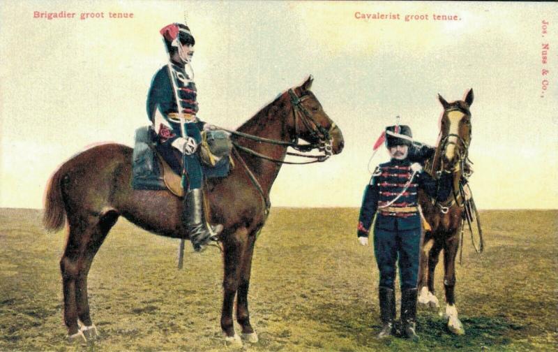 Military postcard Brigadier groot tenue Cavalerist groot tenue 02.13