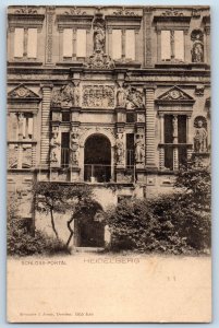 Heidelberg Baden-Württemberg Germany Postcard Castle Portal 1944 Posted