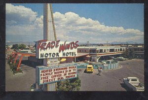 TUCUMCARI NEW MEXICO ROUTE 66 STREET SCENE CIRCLE S MOTEL VINTAGE POSTCARD