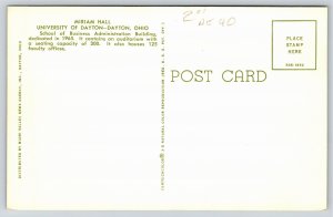 Dayton Ohio~Miriam Hall At University~Vintage Postcard