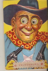 Valkenburg Sheriff  Vintage Dutch postcard,  with moving glass eyes