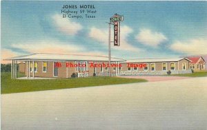 TX, El Campo, Texas, Jones Motel, Exterior View, Nationwide Postcard No F16340