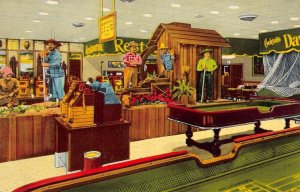 Las Vegas Nevada California Club Interior, Gaming Tables Vintage Postcard U2727