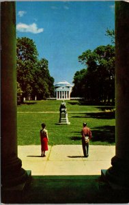 Vtg Lawn Rotunda Cabell Hill University Of Virginia Charlottesville VA Postcard