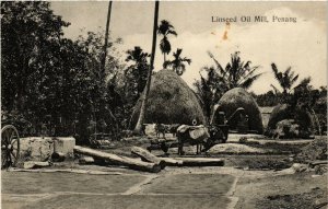 PC CPA MALAYSIA, PENANG, LINSEED OIL MILL, VINTAGE POSTCARD (b4115)