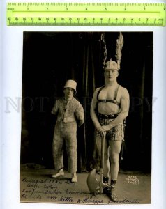 230384 RUSSIA Circus Ritter & Knappe autograph 1924 year photo