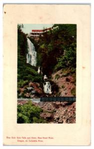 Wau Guin Guin Falls and Hotel near Hood River, OR on the Columbia River Postcard