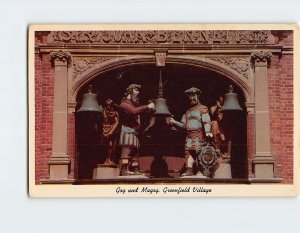 Postcard Gog and Magog Greenfield Village Dearborn Michigan USA