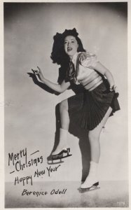 Berenice Odell Broadway Theatre Ice Skating 1940s Show Skater Old Postcard