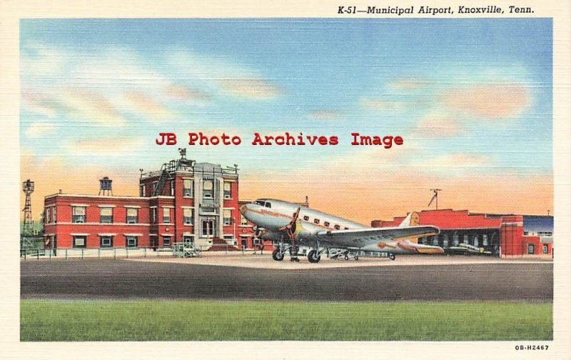 TN, Knoxville, Tennessee, Municipal Airport, Terminal Building, Airplane 