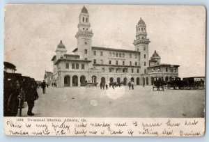 1910 Atlanta Georgia GA Vintage Postcard Terminal Station Exterior View Building