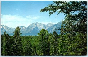 Postcard - Teton Range from scenic turnout, Grand Teton National Park - Wyoming