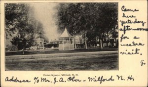Milford New Hampshire NH Union Square Street Scene 1900s-10s Postcard