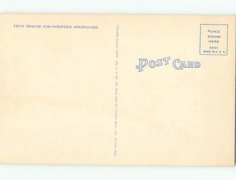 Linen black americana postcard J2642