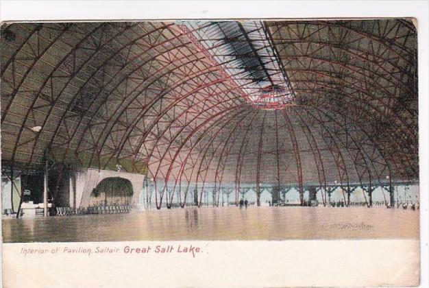 Utah Great Salt Lake Interior Of Pavilion Saltair 1907