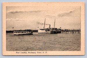 J89/ Rockaway Point Long Island New York Postcard c1910 Boat Landing 241