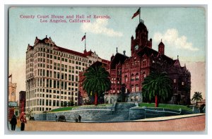 County Court House Hall Of Records Los Angeles CA Vintage Standard View Postcard