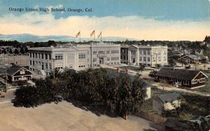 Orange California Orange Union High School Building Color Lithograph PC U4111