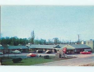 Unused 1950's OLD CARS & SUN 'N SAND MOTEL Plattsburgh New York NY u4147@