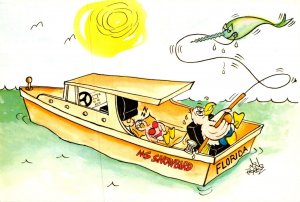 Florida Humour Fishing Scene Ms Snowbird