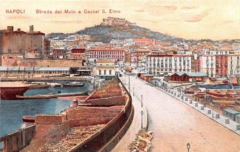 Strada del Molo e Castel S Elmo Napoli Italy Unused 