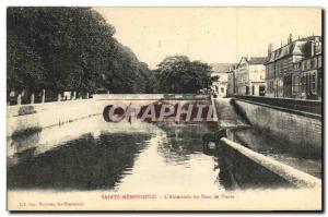 Old Postcard Sainte Menehould L & # 39Abreuvoir Pierre Du Cheval De Pont