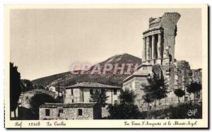 Old Postcard La Turbie The Court & # 39Auguste And Mont Agel