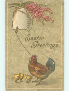 Divided-Back easter CHICKS BY CHICKEN RINGING EGG SHAPED BELL r3630