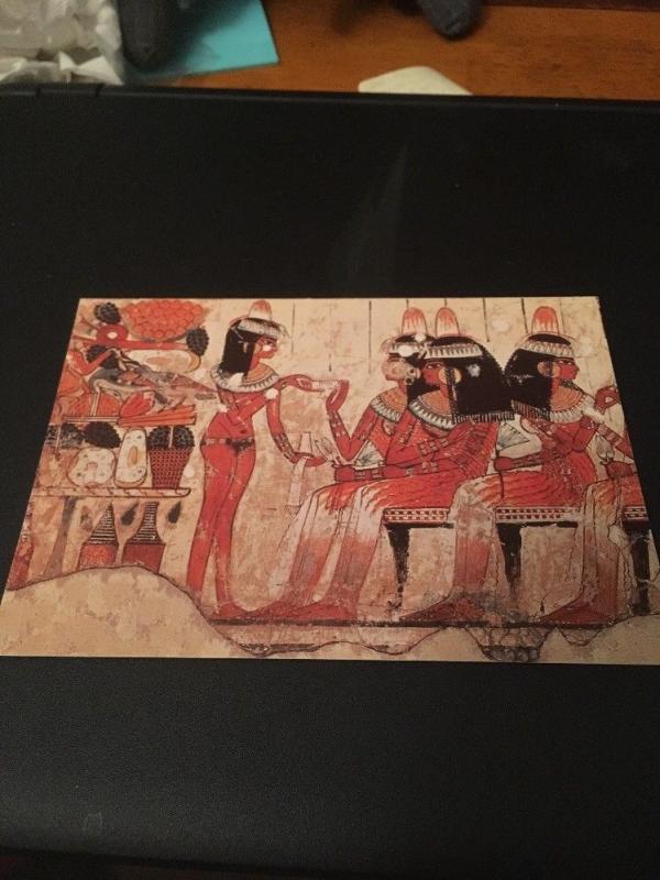 Vtg Postcard: British Museum, the Banquet Thebes  1400 BC