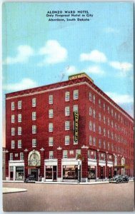 Postcard - Alonzo Ward Hotel - Aberdeen, South Dakota