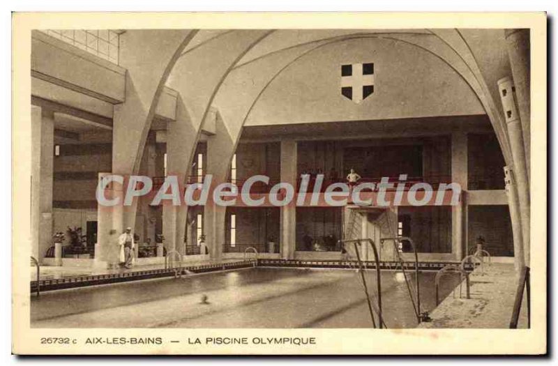 Old Postcard Aix les Bains Olympic pool