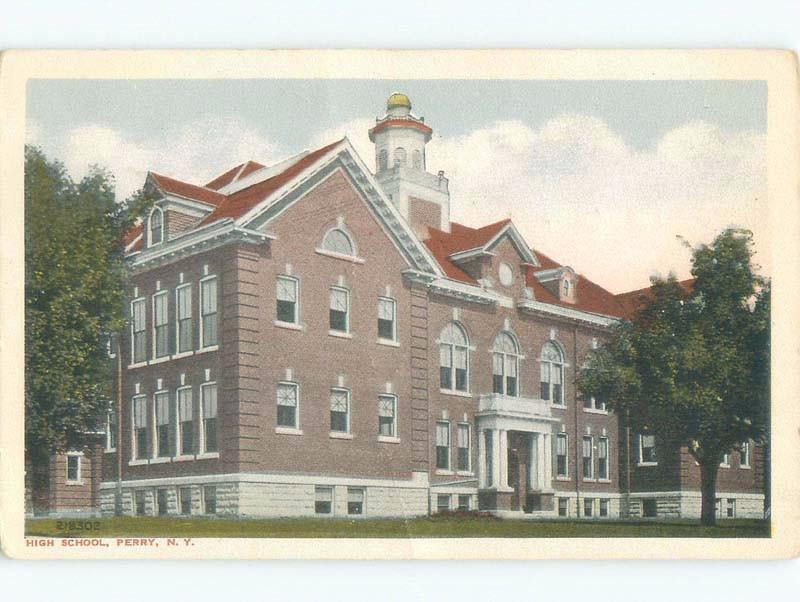 W-Border HIGH SCHOOL SCENE Perry - Near Warsaw & Geneseo New York NY E2351