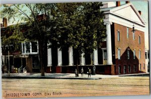 Elks Block Middletown CT c1914 Vintage Postcard T26