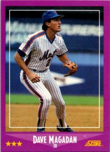 1988 Score baseball Card Dave Magadan New York Mets sk3144