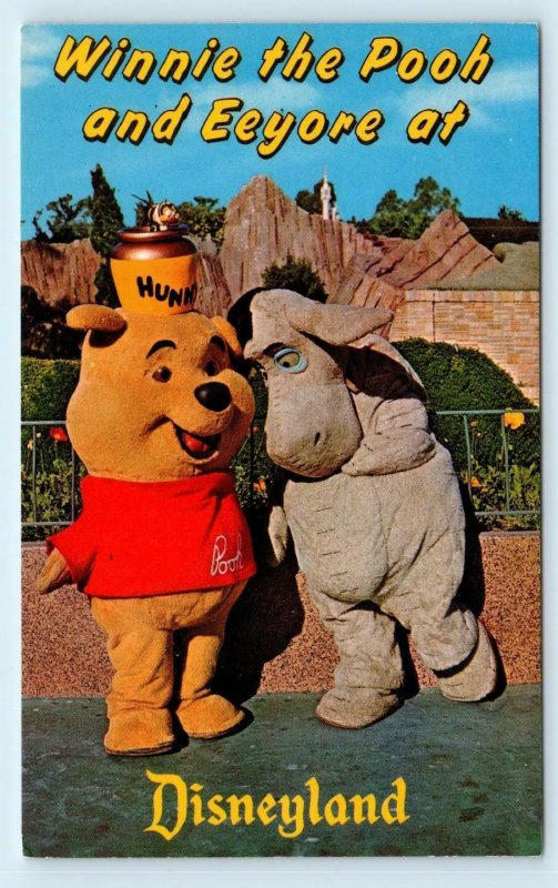 DISNEYLAND, CA ~  WINNIE the POOH & EEYORE -Oh, Bother! c1960s   Postcard