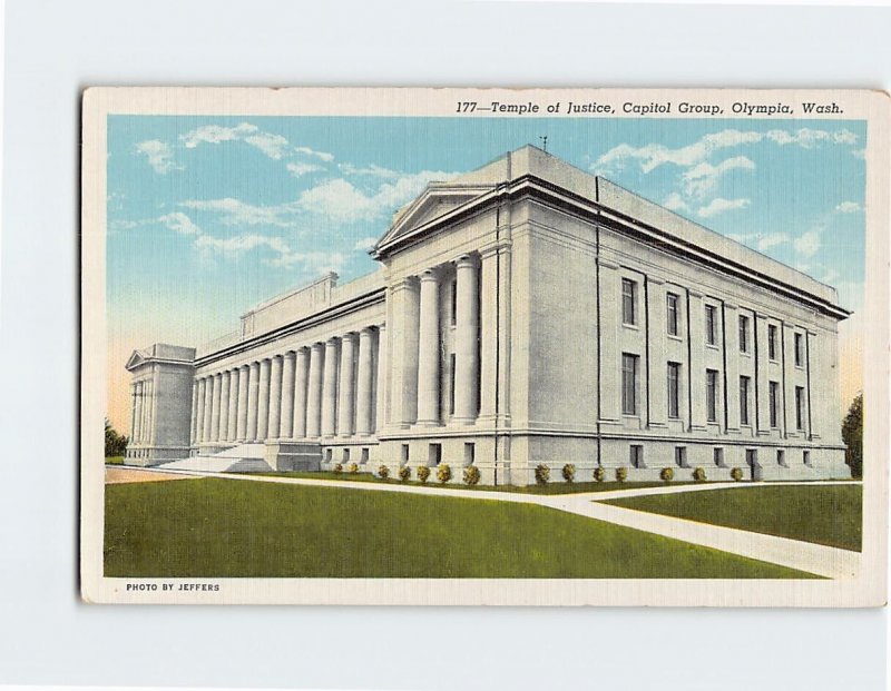 Postcard Temple of Justice Capitol Group Olympia Washington USA