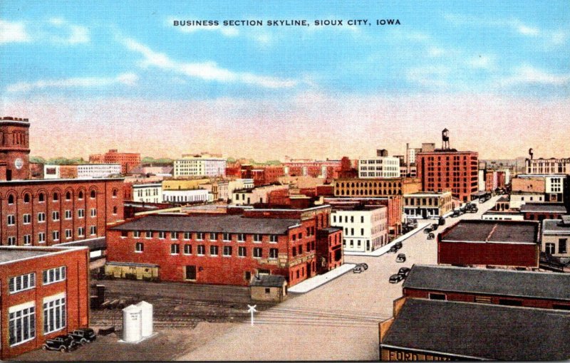 Iowa Sioux City Business Section Skyline