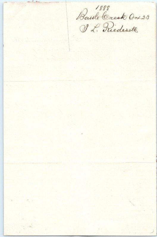 1888 Battle Creek, Iowa Riedesel Bros. Store Letterhead Amana, Homestead, IA R1