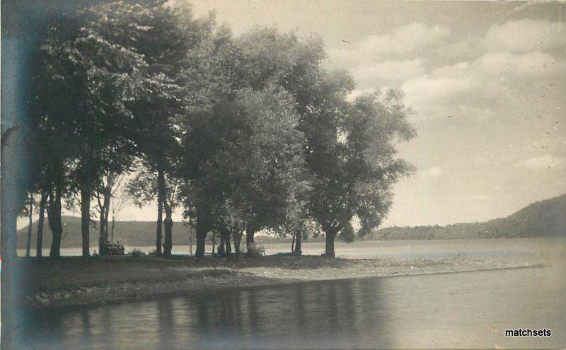 C-1910 COOPERTOWN NEW YORK Lake Front RPPC Real Photo postcard 5420