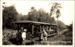 Newberry Michigan MI Tooonerville Trolley Real Photo Vintage Postcard