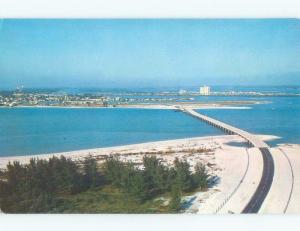 Unused Pre-1980 BRIDGE SCENE Pass-A-Grille To Clearwater - Tampa FL d3838