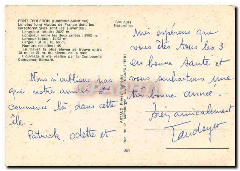 Modern Postcard Pont d'Oleron Charente Maritime