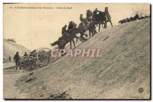 Old Postcard Fantasy Militaria L & # 39artillerie montee and obstacles pit exit