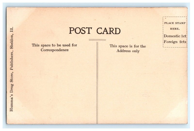 Cleveland Grain Co Elevators Sheldon IL Illinois Postcard (FF16)