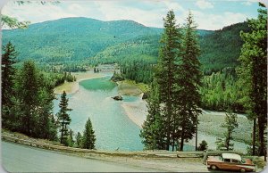 Kootenai River near Troy btwn Libby MT and Bonners Ferry ID 1060s Postcard H16