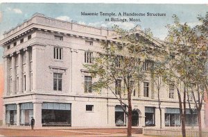 Postcard Masonic Temple Billings Montana