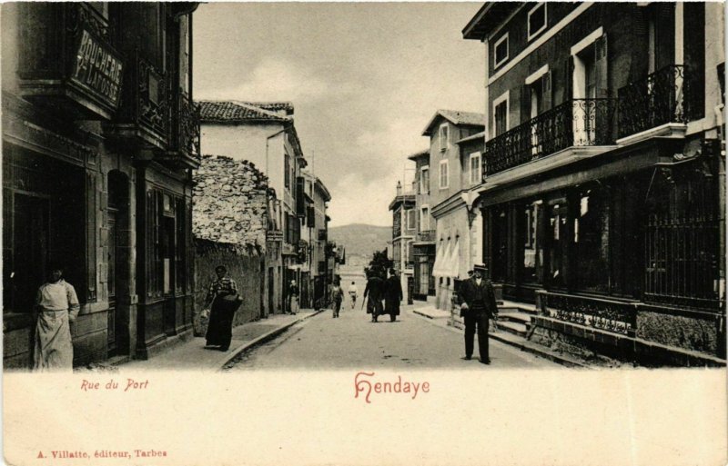 CPA HENDAYE Rue du Port (868796)