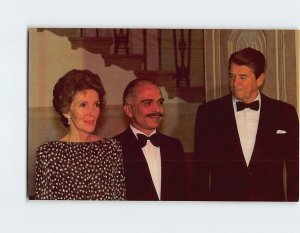 Postcard King Hussein was warmly welcomed by President and Nancy Reagan