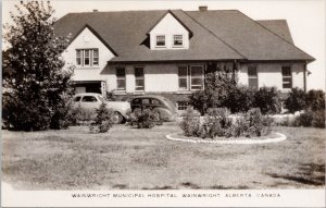 Hospital Wainwright Alberta AB Alta Autos Unused RPPC Postcard H54